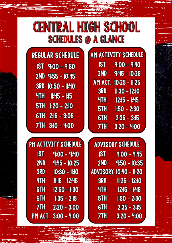 Bell Schedule Bell Schedule